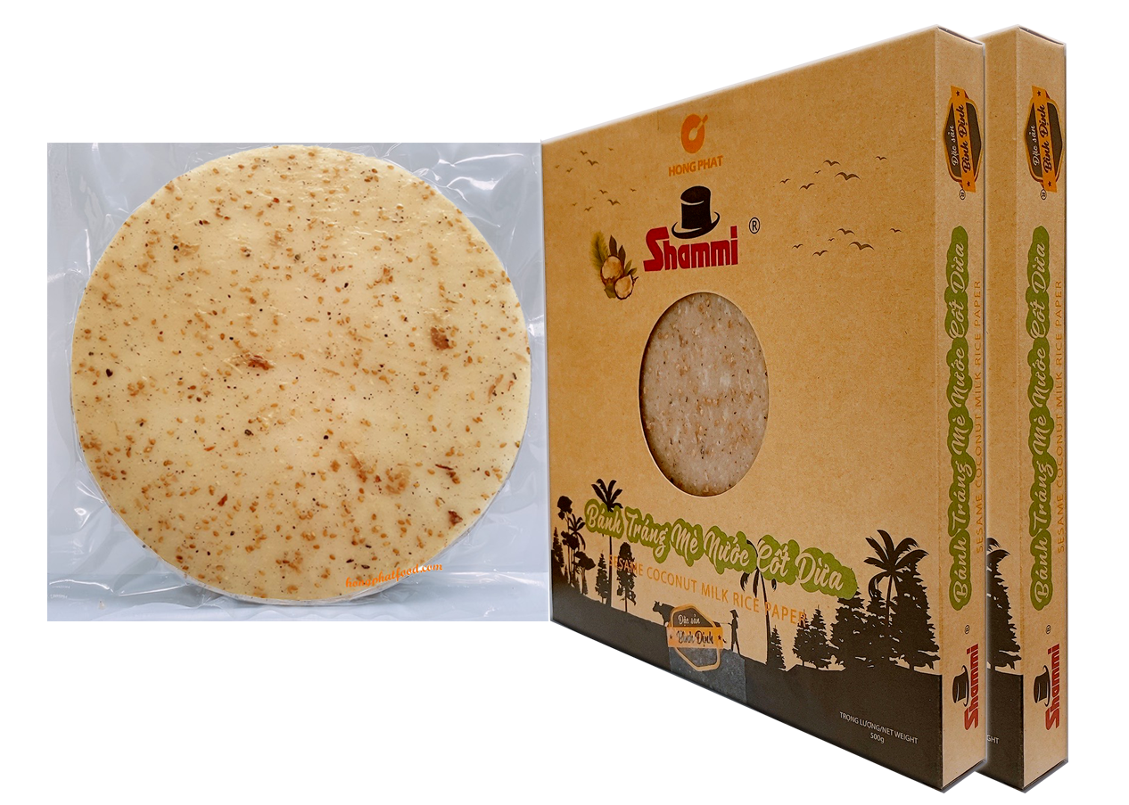 Combo 10 Bánh tráng nước cốt dừa hình tròn 500g /gói (Đặc sản Bình Định siêu cuốn)