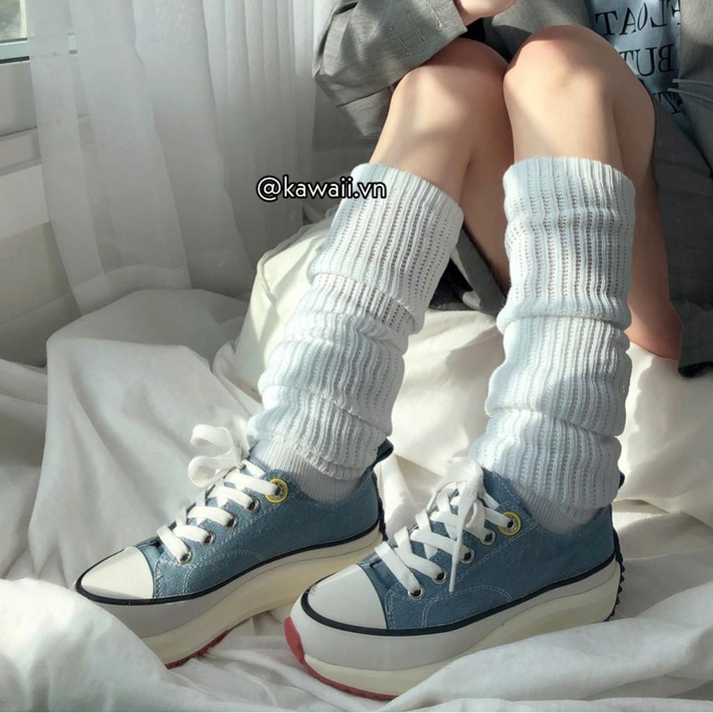Long knit SOCKs - Vớ dài đến đầu gối phong cách Nhật Bản