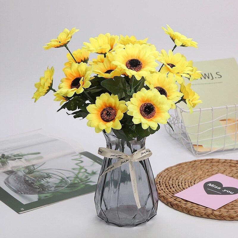Cụm hoa hướng dương 6 bông dài 30cm