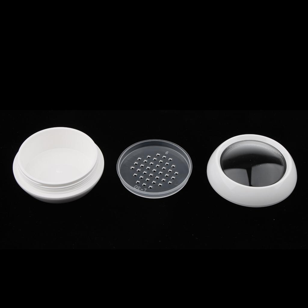Empty Loose Powder Case with Sifter Lids Refillable Cosmetic Jars Travel 50g