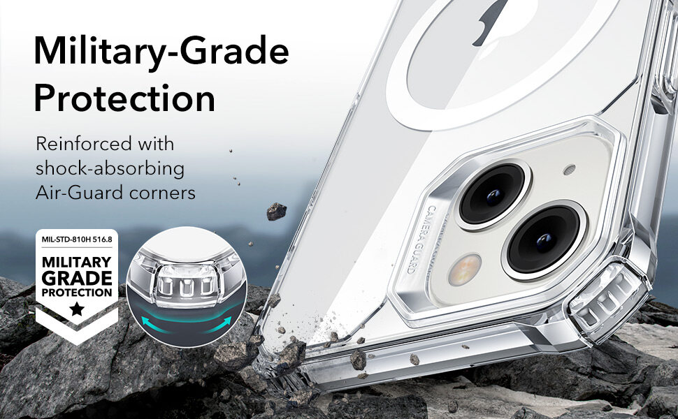 Ốp Lưng ESR Air Armor Clear Halo Lock dành cho iPhone 14 /14 Plus/ 14 Pro / 14 Pro Max - Hàng Chính Hãng