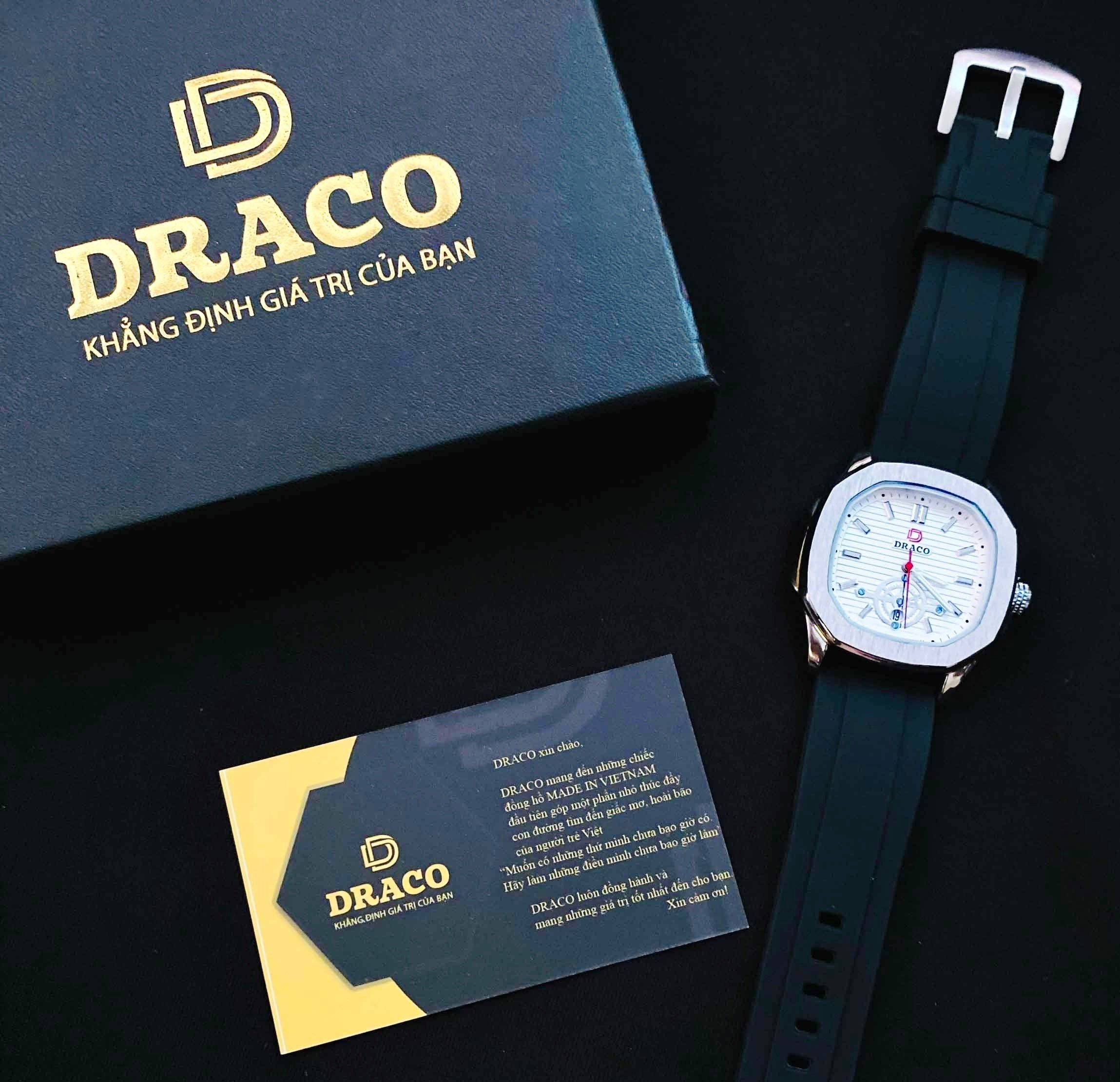 ĐỒNG HỒ NAM - THƯƠNG HIỆU VIỆT DRACO D22-DD06 - " Decision" BẠC