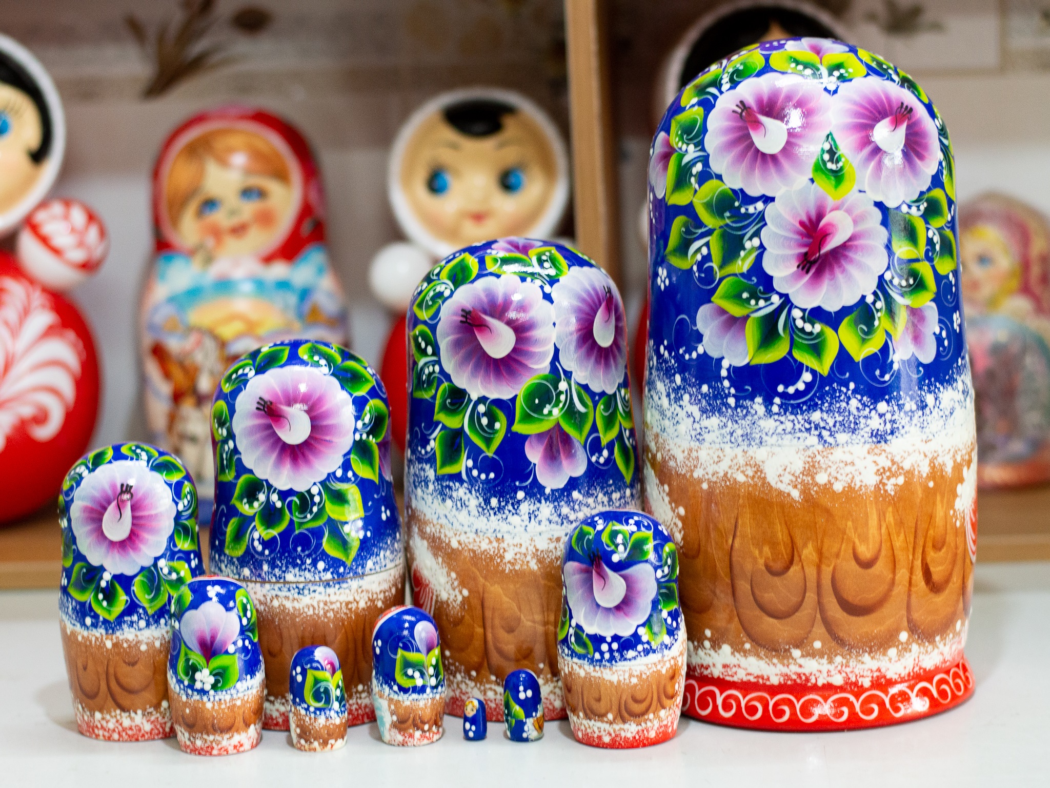 BỘ BÚP BÊ NGA MATRYOSHKA 10 LỚP 26CM &quot;LỄ HỘI DÂN GIAN NGA&quot; RẤT ĐẸP VÀ ĐỘC ĐÁO