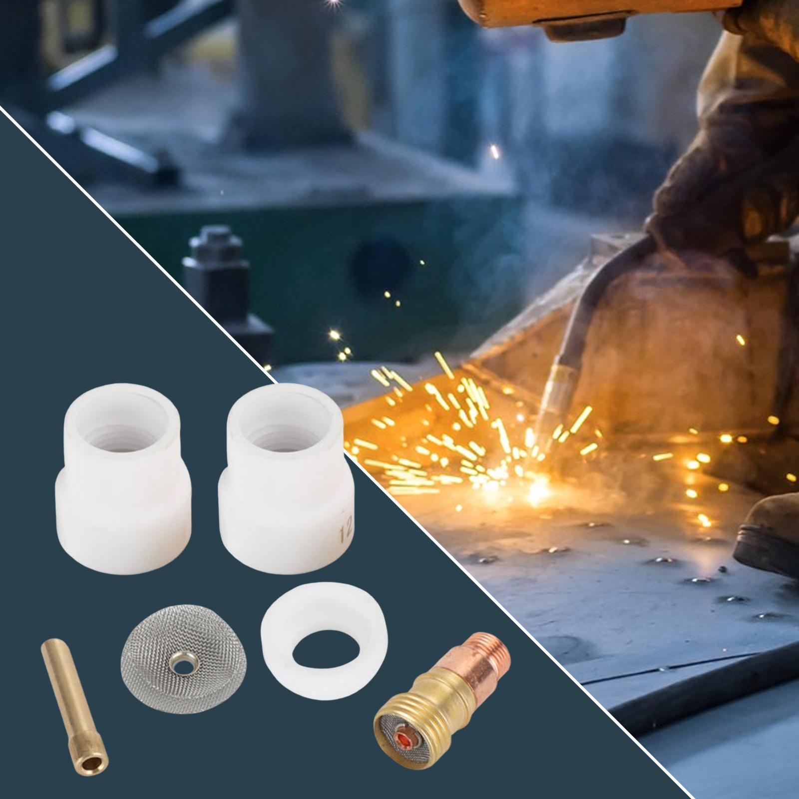 6Pcs Ceramic TIG Kit Replaces Welding Accessories TIG Welding Equipment Ceramic Nozzle Set for Industrial Supplies Welding Equipment