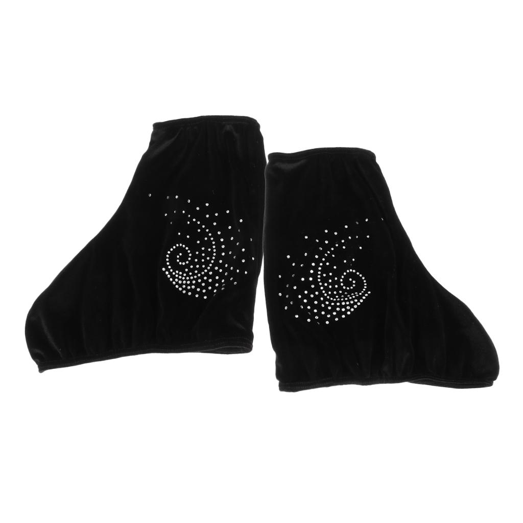 1 Pair Universal Soft Velvet Figure Ice Skating Boot Covers Protector Overshoes For Women Men