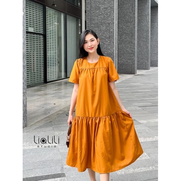 Đầm kate cao cấp trơn,chất mát,ko nhăn-Thiết kế từ
