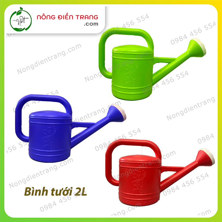 Bình Tưới Cây Vòi Sen 2 Lít -Tùy chọn 3 màu - Chất liệu nhựa cao cấp, gọn, nhé, tiện lợi, bền khi sử dụng - Dùng tưới rau, hoa kiểng VTNN Nông Điền Trang