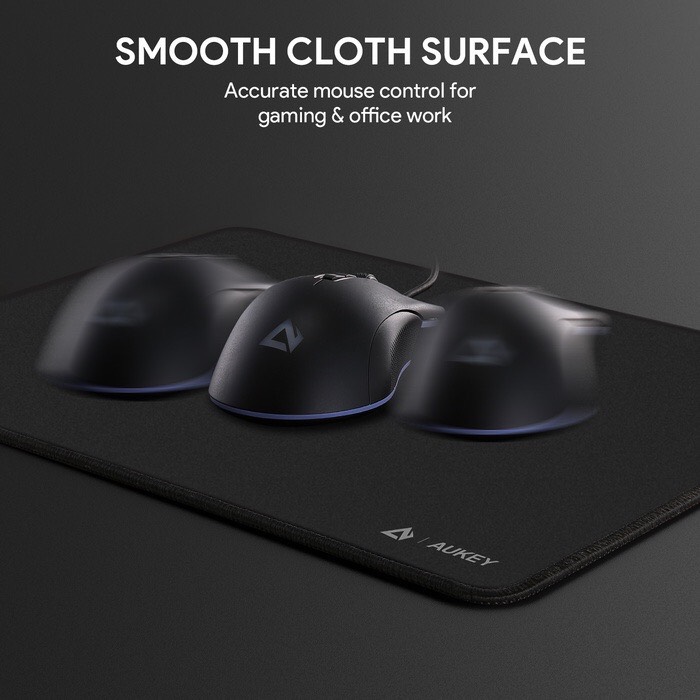 Miếng lót chuột máy tính chơi game AUKEY KM-P1 35x25cm bằng cao su chống trượt chống thấm nước tiện lợi - Hàng chính hãng