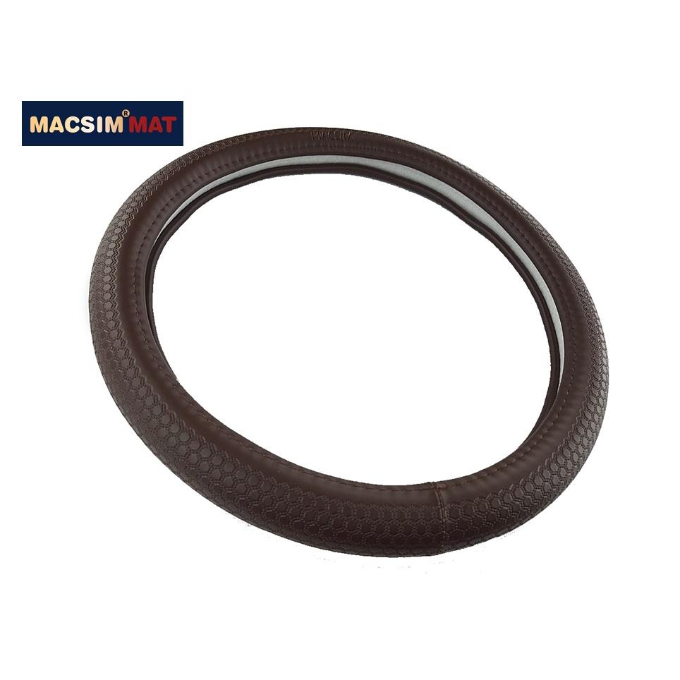 Bọc vô lăng cao cấp Macsim mã L618 mới chất liệu da thật - Khâu tay 100% size M phù hợp các loại xe