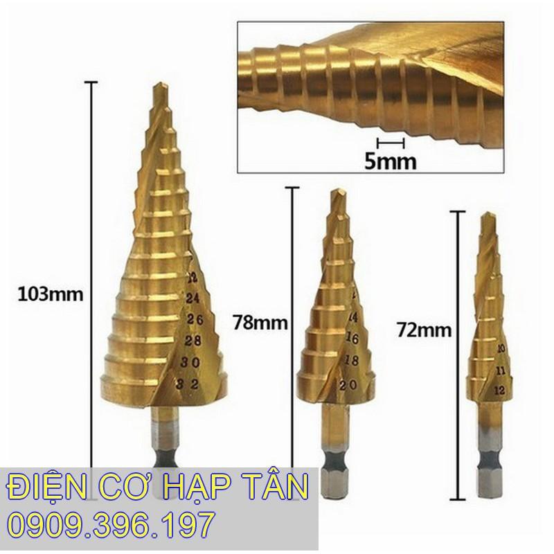 BỘ 3 MŨI KHOAN THÁP THẲNG ,XOẮN CỠ LƠN HSS
