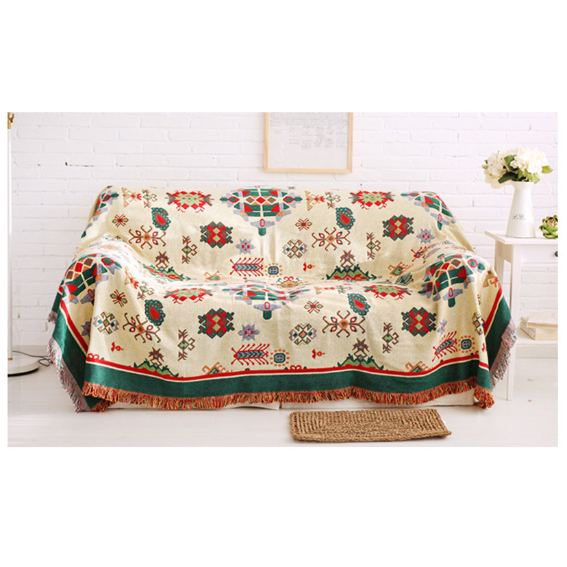 Thảm Chăn Thổ Cẩm, Vintage Phủ Sofa,Thảm Trải Sàn, Trải Bàn, Chăn Đắp TVT03 180x230 cm - Trang Trí Phòng Khách, Phòng Ngủ, Làm Quà Tặng Tân Gia, Sinh Nhật (Nội Thất)