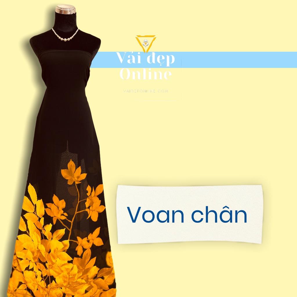 Vải voan chiffon kim tuyến hoa hồng may áo dài đầm áo kiểu MS5161