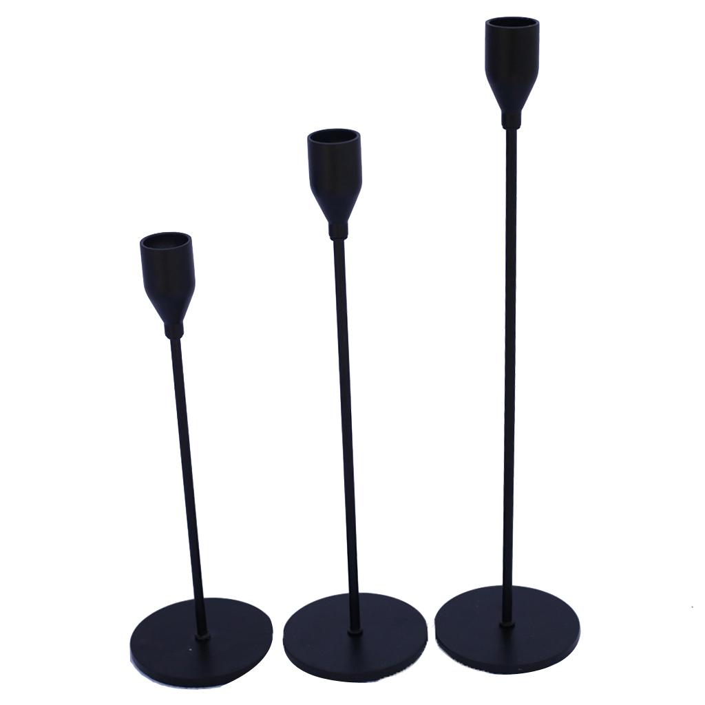 Candle Holder Geometric Elegant Tealight Centerpieces for Home Decor,Black