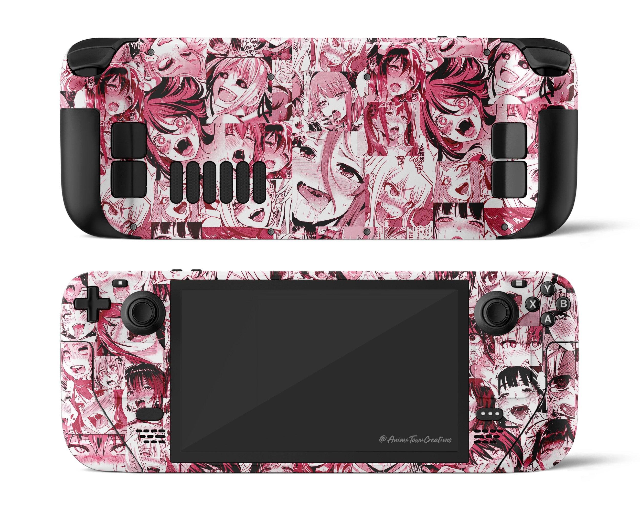 Skin dán Steam Deck mẫu Ahegao Manga Pink (Đã cắt sẵn chi tiết, dễ dán)