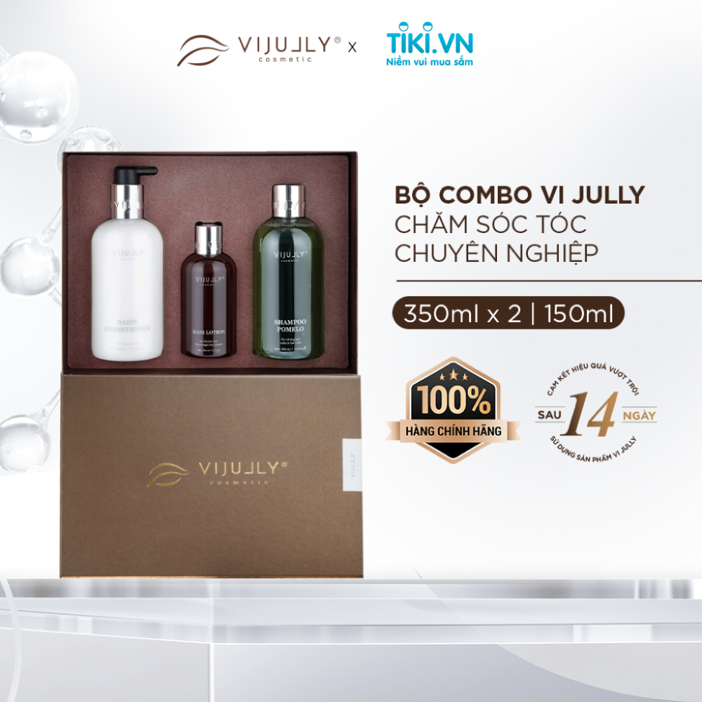 [CHÍNH HÃNG] ComBo Bộ 3 sản phẩm: Dầu Gội Bưởi , Kem Xả Dừa và Tinh dầu bưởi VIJULLY Cao Cấp