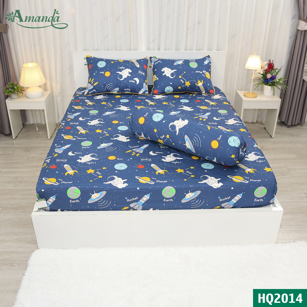 Áo gối nằm Amanda HQ2014, chất liệu cotton lụa satin Hàn Quốc mềm mịn thoáng mát độ bền cao