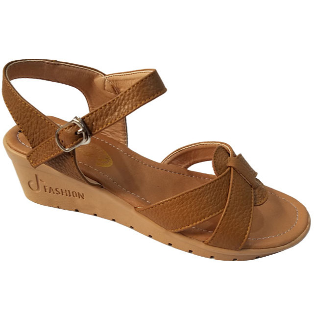 Giày Sandal Nữ Đế Xuồng BIGGBEN Da Bò Thật SDX25