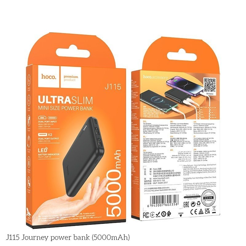 CỤC SẠC DỰ PHÒNG HC J115 DUNG LƯỢNG 5000 MAH - JL