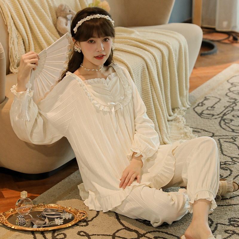 Bộ mặc nhà nữ, bộ ngủ nữ phong cách tiểu thư siêu đẹp