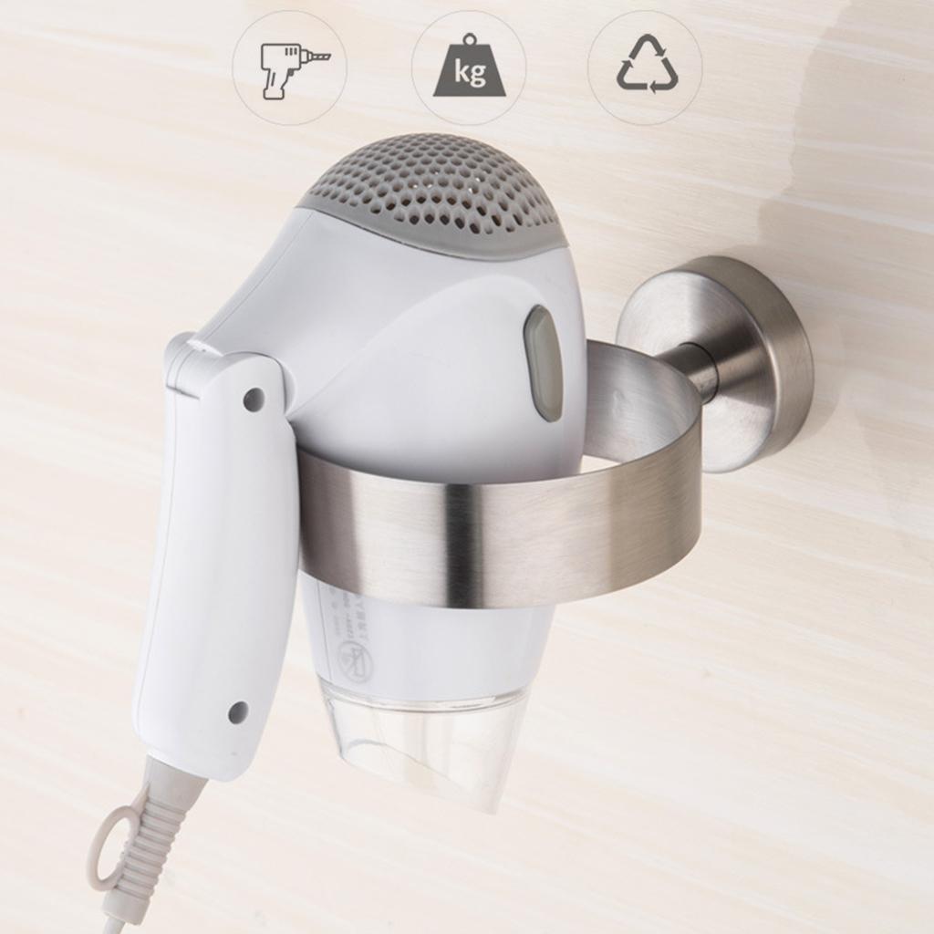 Wall Mounted Hair Dryer Organizer Self Adhesive Blow Dryer Holder for Home