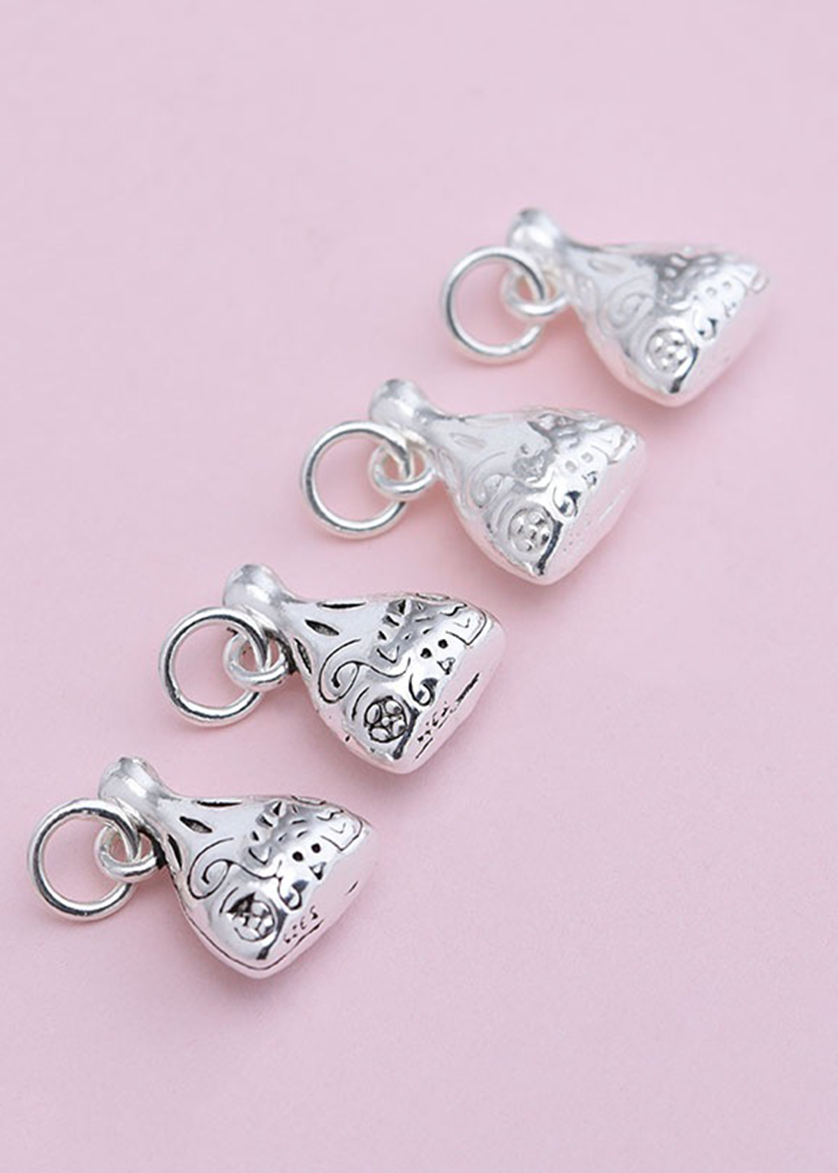 Combo 2 cái charm bạc túi tiền treo - Ngọc Quý Gemstones