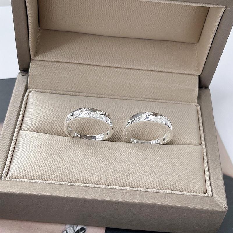 Nhẫn đôi bạc nhẫn cặp bạc khắc tên NC078 tình yêu nam nữ cao cấp - Cam kết chuẩn bạc