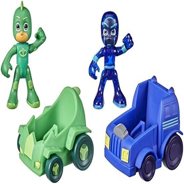 Đồ chơi mô hình nhân vật PJ Masks Gekko vs Night Ninja Battle Racers Preschool Toy, Vehicle and Action