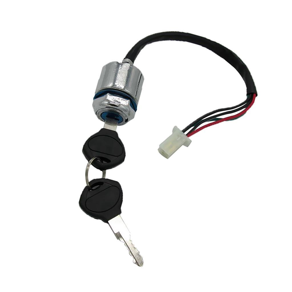 Motorcycle Aftermarket Carburetor 4 Wire Ignition Key & Key Kit