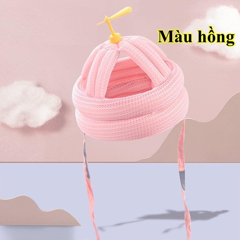 Mũ Nón bảo vệ đầu cho bé có đệm thoáng khí chóng va đập, nón tập đi tập bò tập ngồi