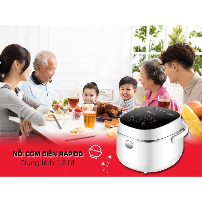 Nồi cơm điện tử Rapido RC-1.2D