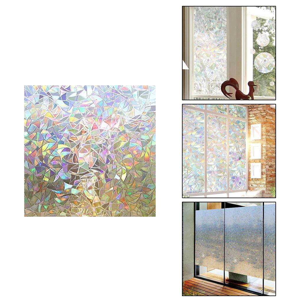Decorative 3D Static Privacy Window Glass Screen Film Sticker Home 45X200cm