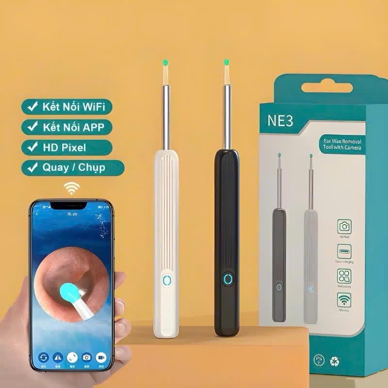 [KoSuyTu] Dụng Cụ Lấy Ráy Tai Có Camera Nội Soi Full HD – Kết Nối Điện Thoại - Đèn LED Chiếu Sáng, An Toàn Cho Cả Gia Đình
