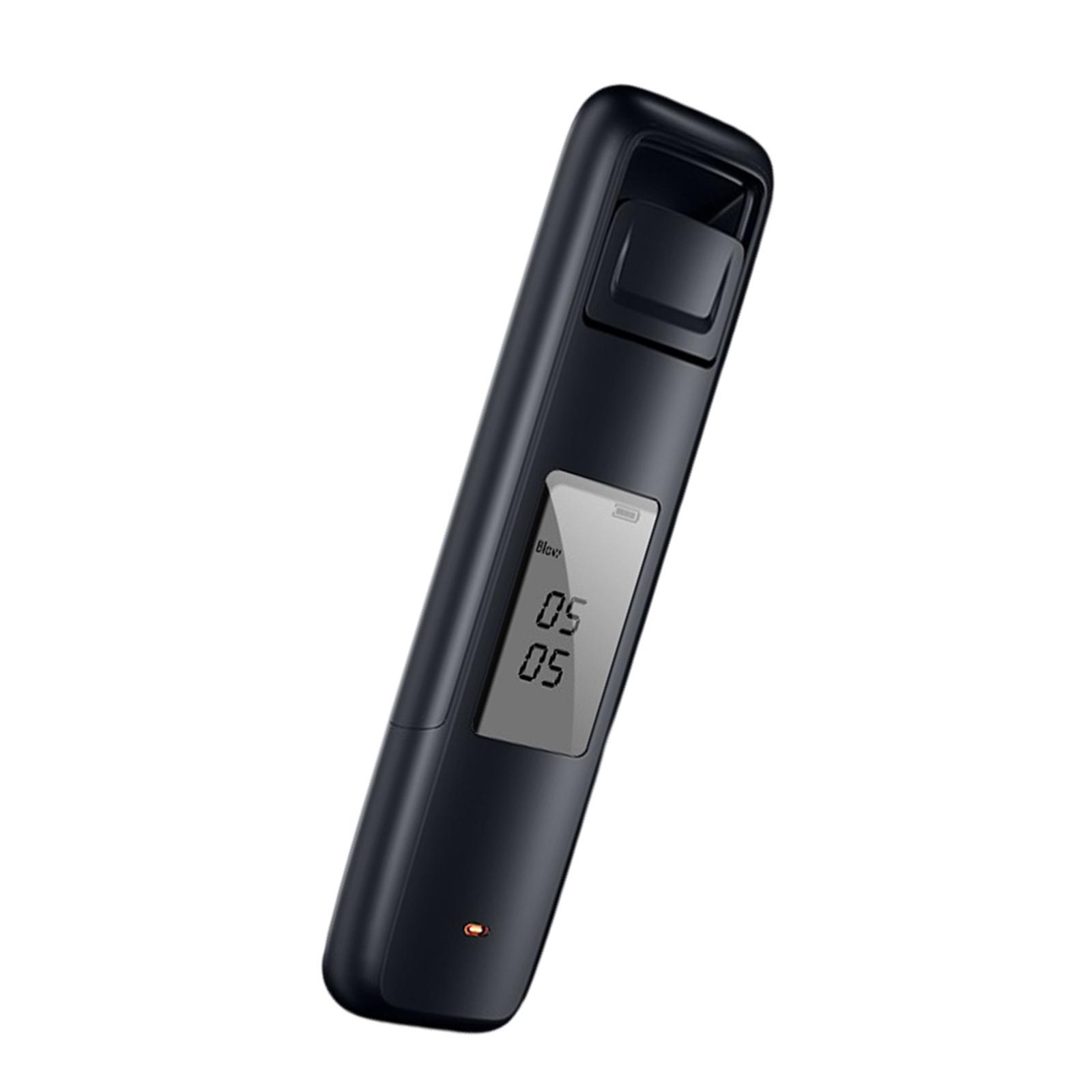 LCD Display Digital Alcohol Tester Breathalyser Breath Analyzer Black Edge