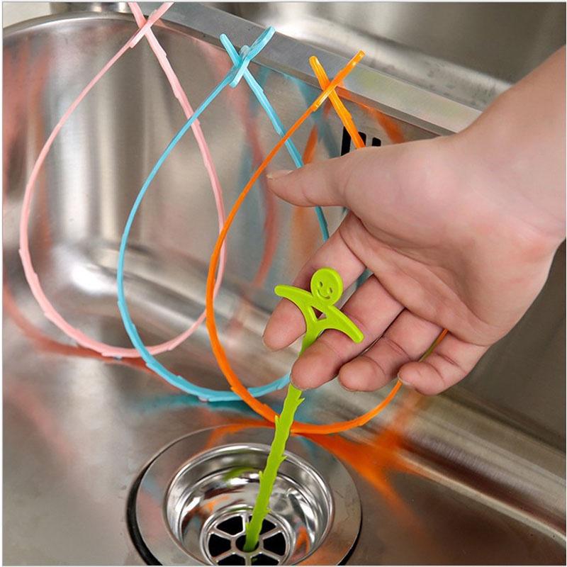 51CM Hair Dredge Hook Toilet Drain Cleaning Hook Bathroom Kitchen Useful Tool Unclog Sink Tub Scourer Household Hair Removal