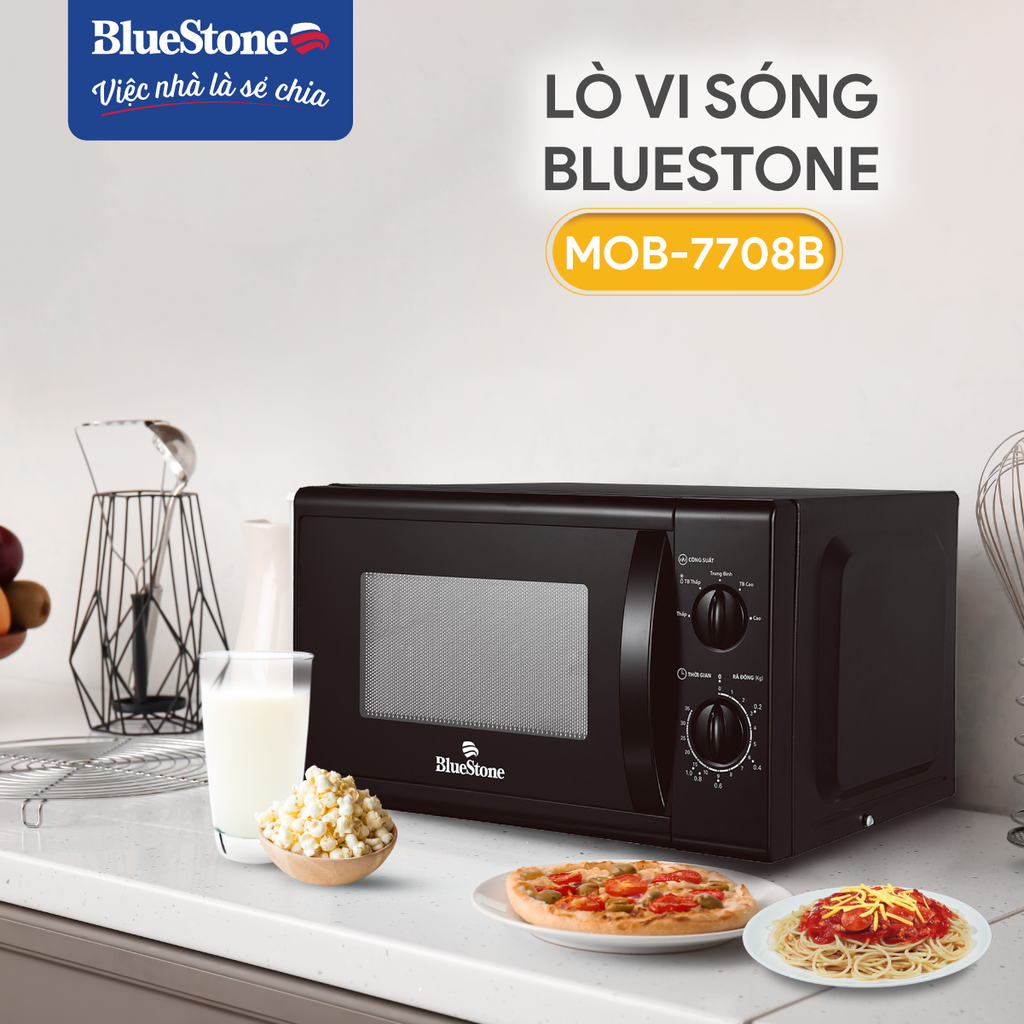 Lò Vi Sóng BlueStone MOB-7708B 20 Lít 1050W - Hàng Chính Hãng