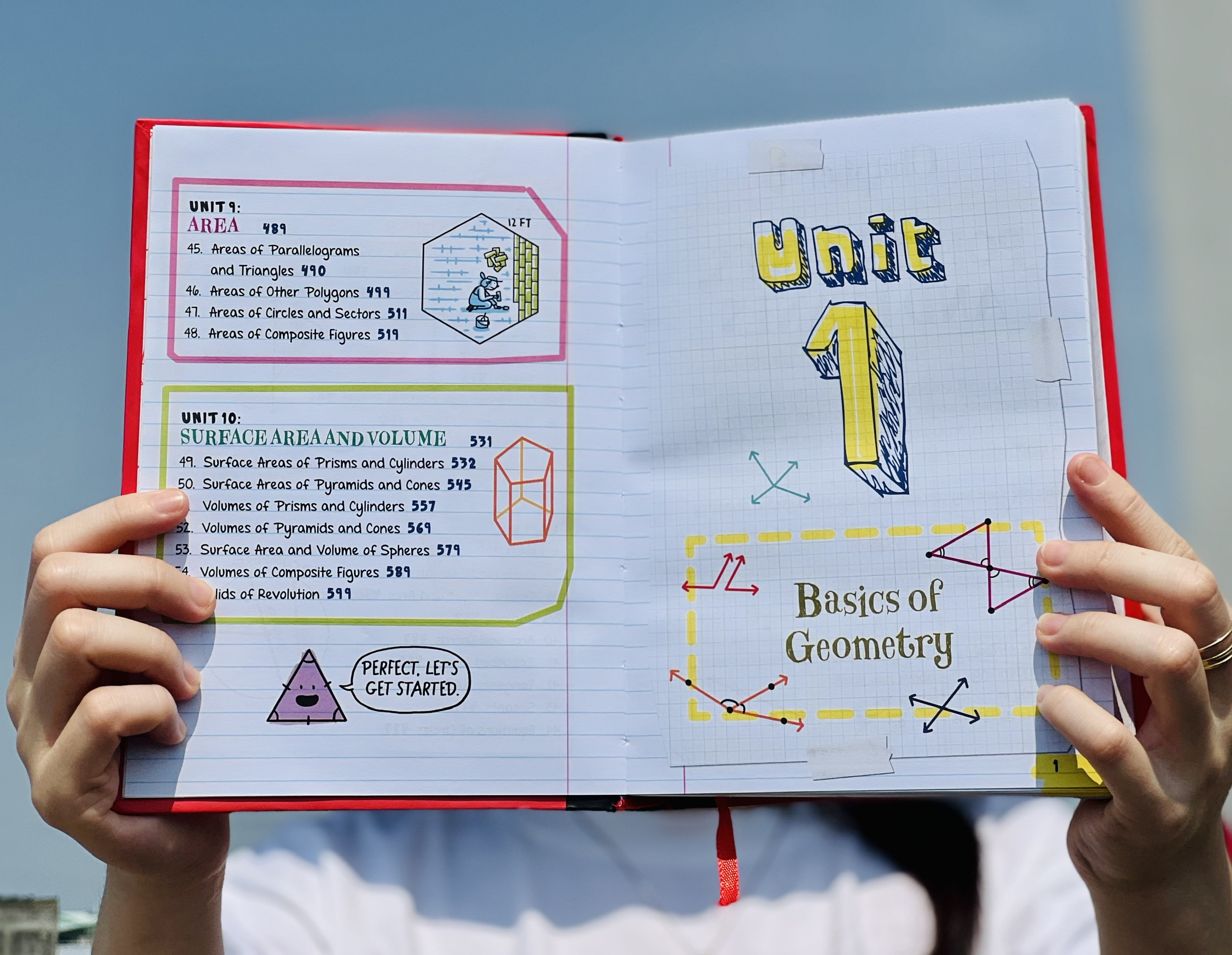 Sách Everything you need to ace Geometry, Chemistry, Biology - Sổ Tay Hóa Học, Hình Học, Sinh Học - Á Châu Books, bìa cứng in màu