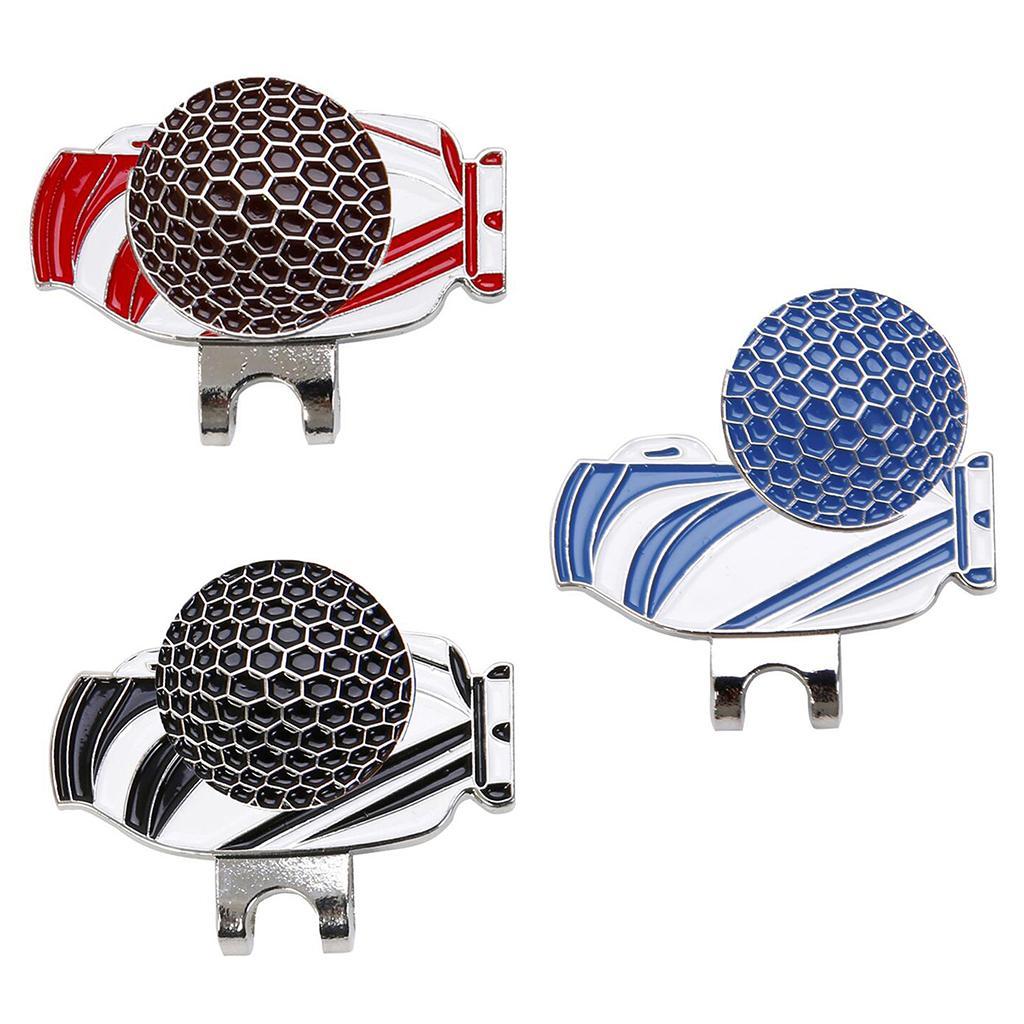 Golf Bag Pattern Hat Clip Golf Ball Marker Personalized Golf Cap Clip for Golf Enthusiast Gifts