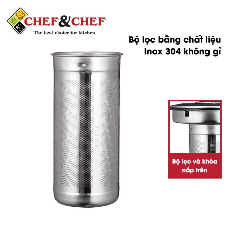 Ấm siêu tốc bình siêu tốc thủy tinh CHEF&amp;CHEF CH1703D điều khiển nhiệt độ đun-Hàng chính hãng