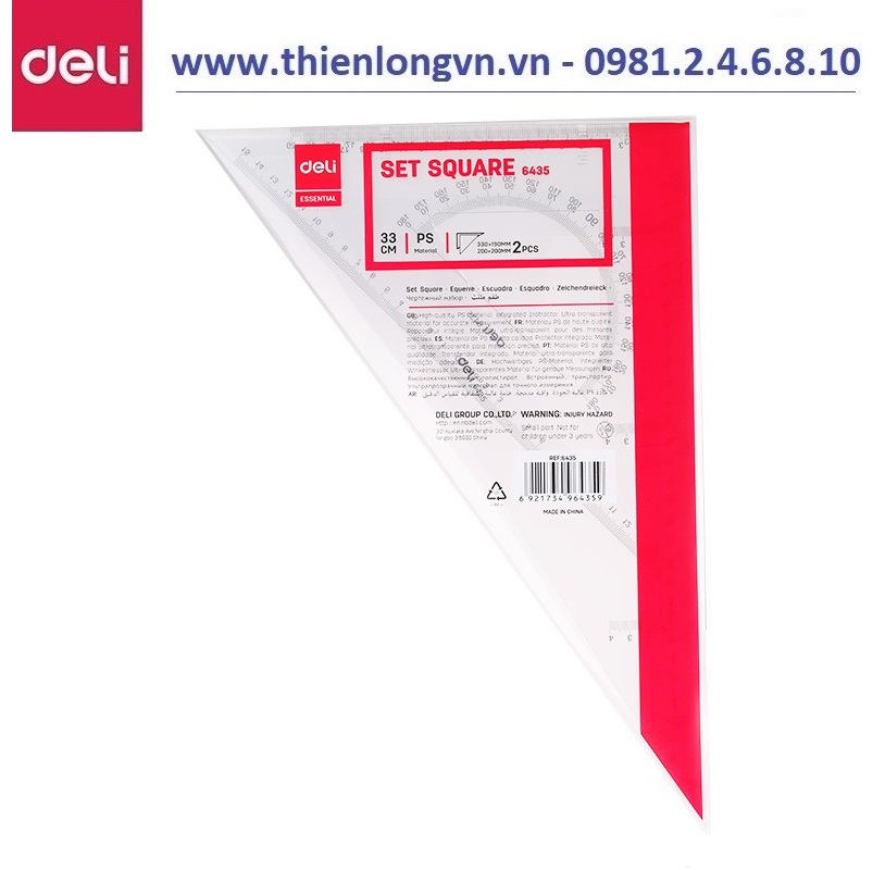 Bộ thước eke 33cm Deli 6435