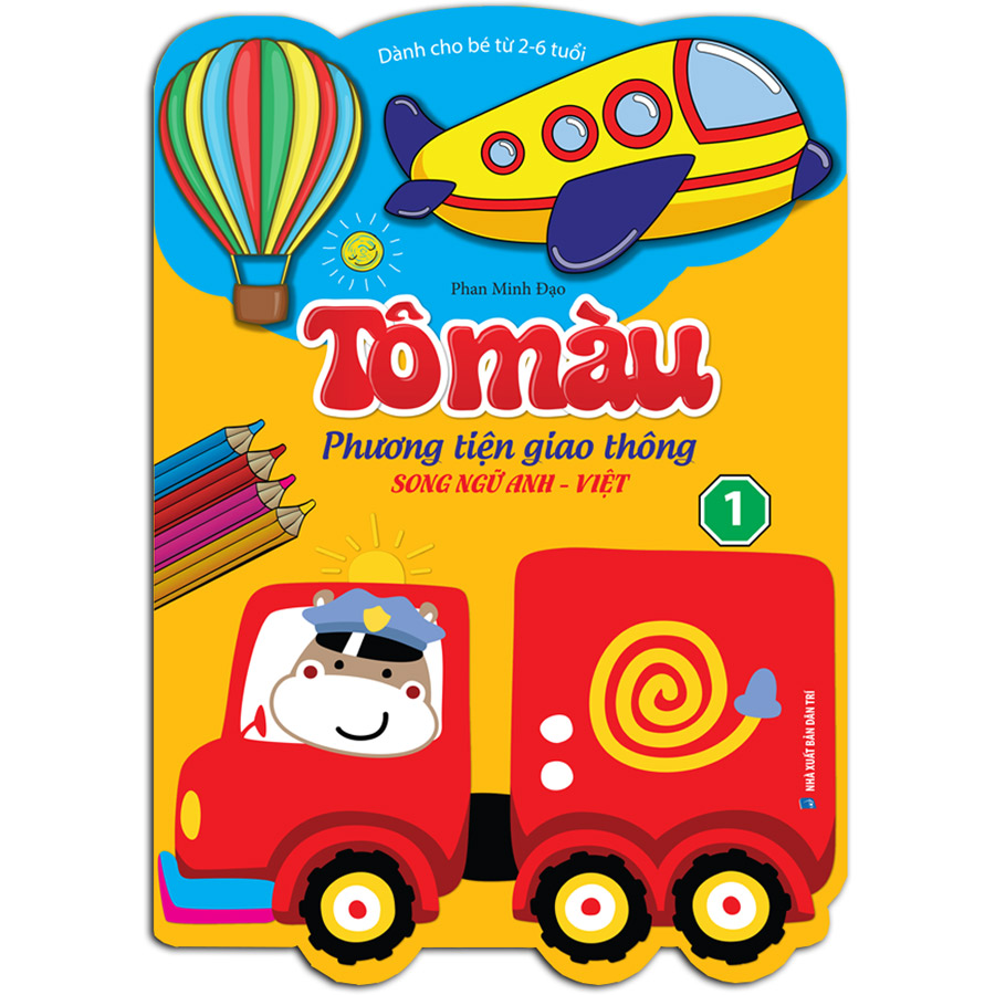 Tô màu phương tiện giao thông song ngữ Anh Việt - Tập 1