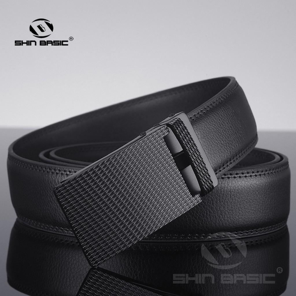 Dây Thắt Lưng, Nịt Nam Da Bò Cao Cấp - ShinBasic, Khoá Tự Động, Bảng Đẹp, Thời Trang Công Sở, Trẻ Trung, BELTS21BAS14