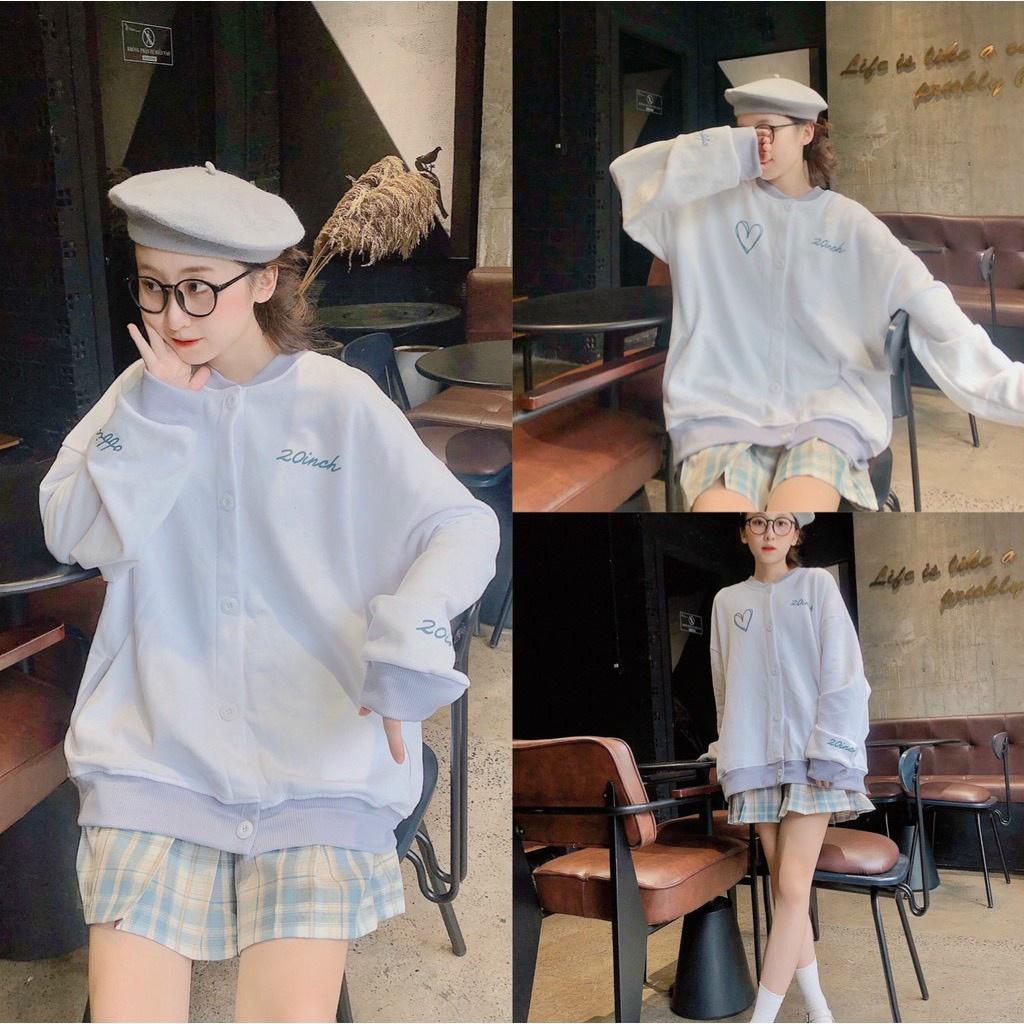 Áo Cardigan THÊU TIM NAM NỮ Unisex, ÁO KHOÁC NỈ,ÁO HOODIE NỮ