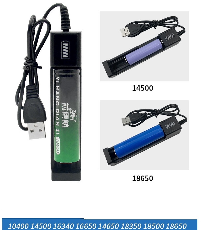 Bộ sạc USB thông minh sạc pin đa năng Khe cắm đơn Hộp sạc điện cho pin sạc