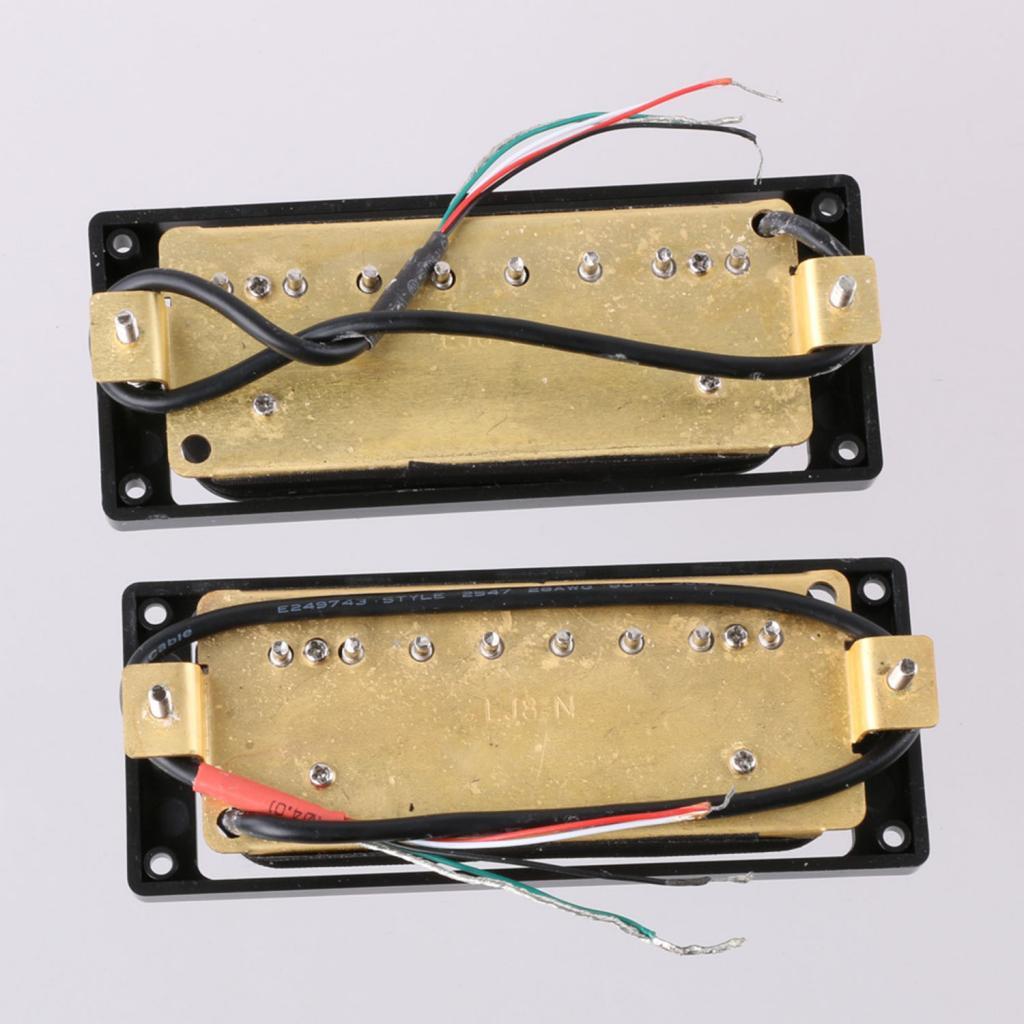 2 Pack 8 String Double Coil Humbucker Pickup Electric Guitar Replace Parts
