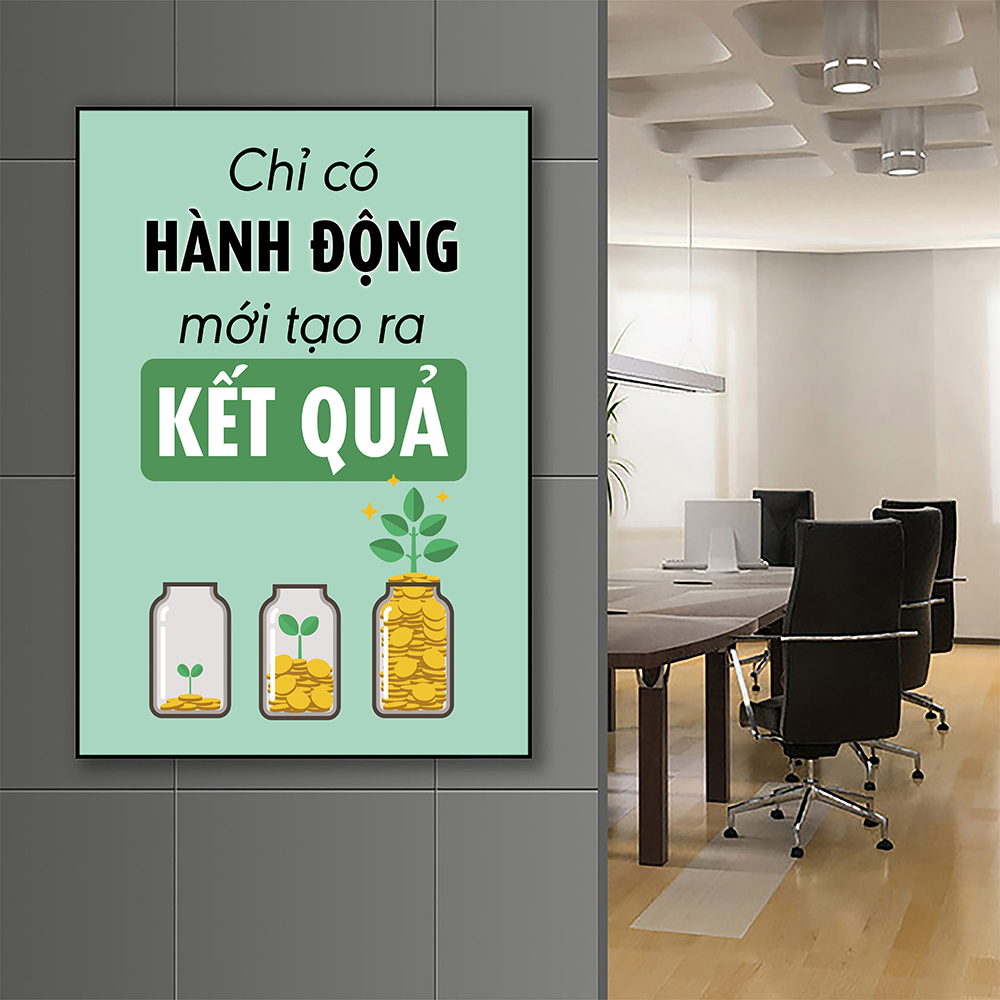 Tranh động lực Chỉ có hành động mới tạo ra kết quả-Model: AZ1-0499
