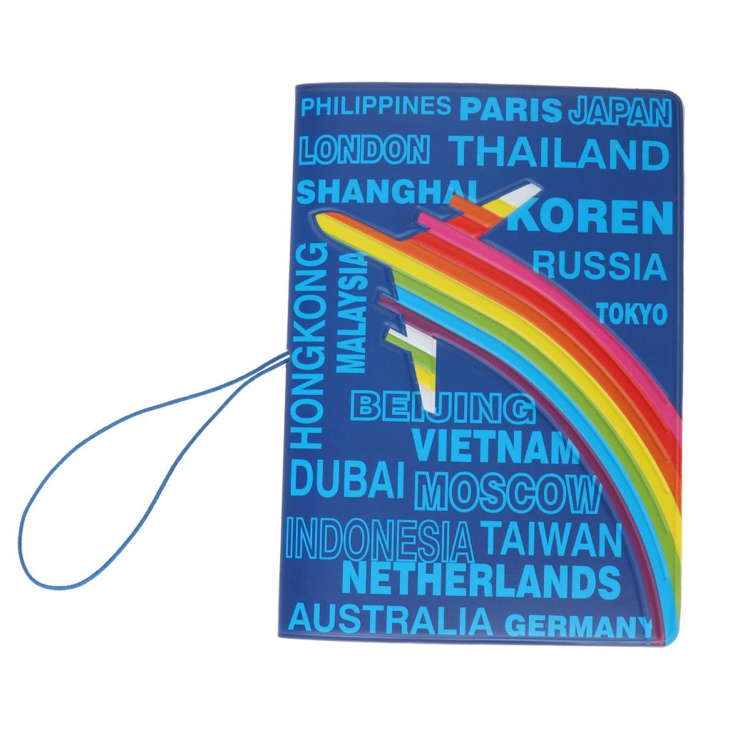 Waterproof 3D PVC Cool Cartoon Passport Holder Men Women Travel Wallet Card Case Cover