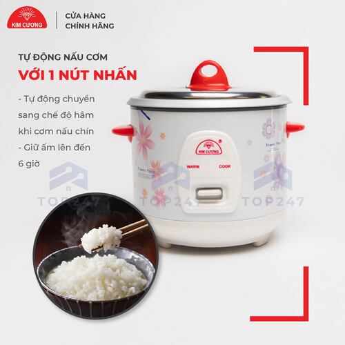 Nồi Cơm Điện Kim Cương 0.6 Lít Nắp Rời - Hàng Chính Hãng