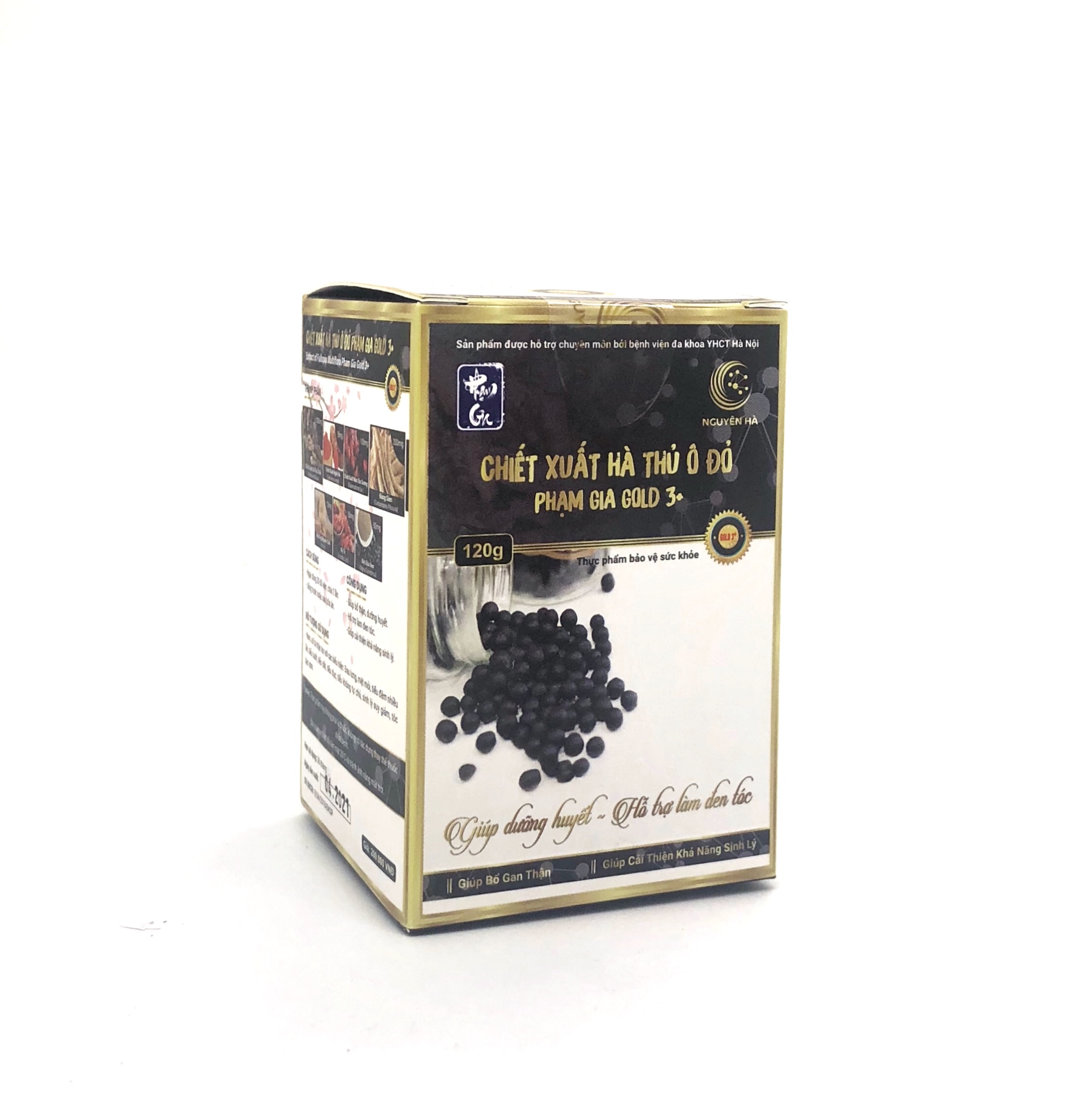 Combo mua 1 tặng 1 : Hà thủ ô đỏ Phạm gia Gold 3+ 554gr tặng hộp minisize 120gr