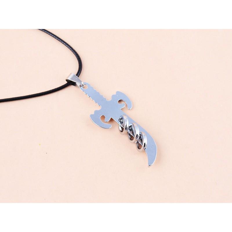Vòng cổ nam màu đen kiểu dáng mạnh mẽ - dây đeo da trơn