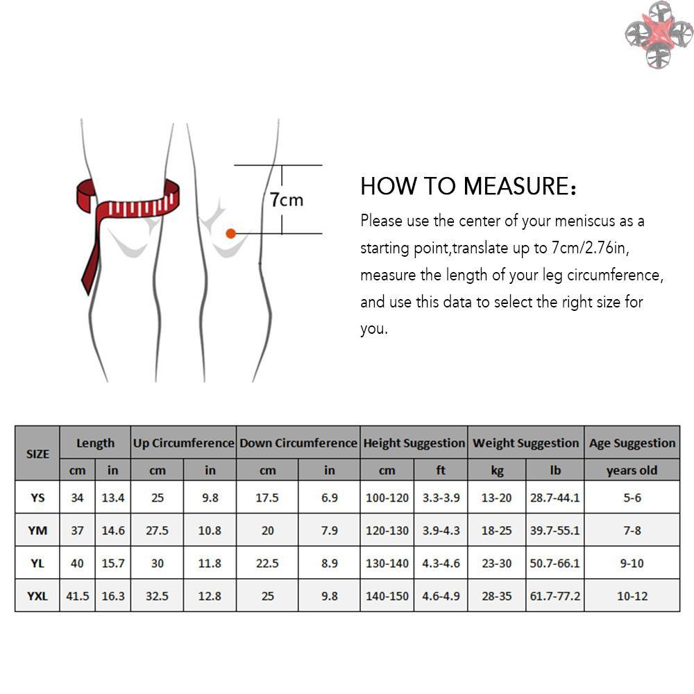 TOP Kids Compression Leg Sleeves Anti-Slip Leg Sleeves with Protective Knee Pads for Basketball Volleyball Skating